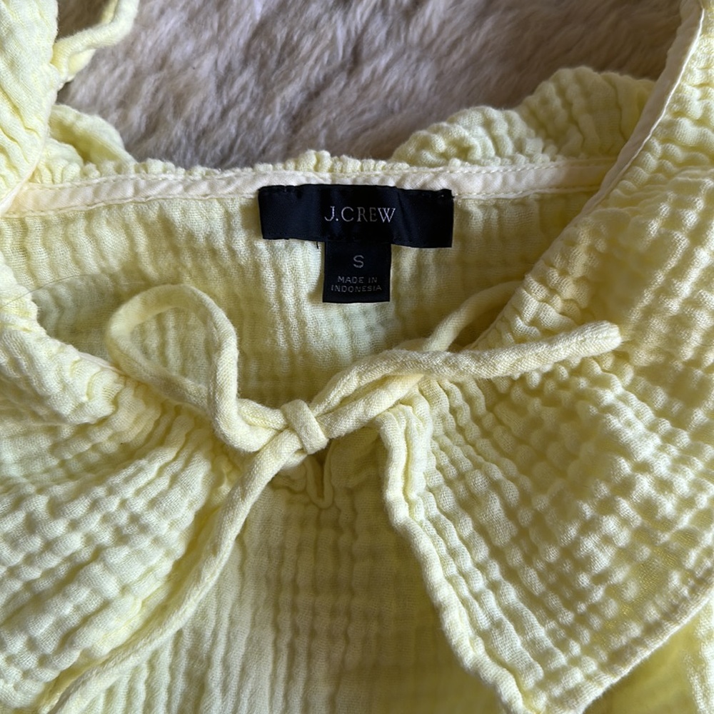 J.CREW Ruffle Soft Gauze Top, Size Small - Picture 5 of 11